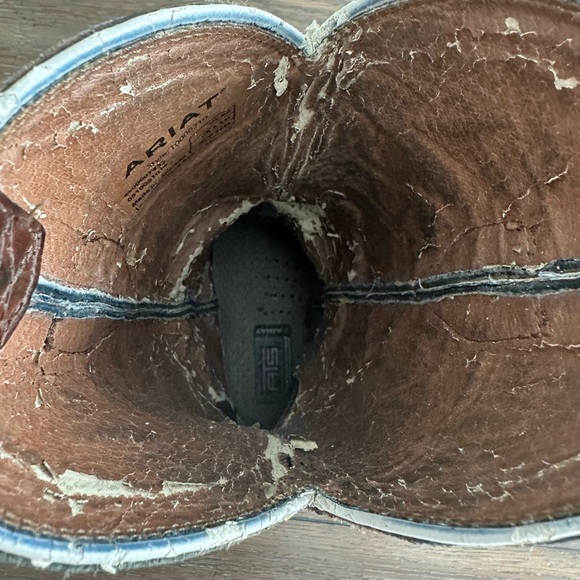 Ariat Sonora Brown Leather Boots Size 8 B - Picture 10 of 11